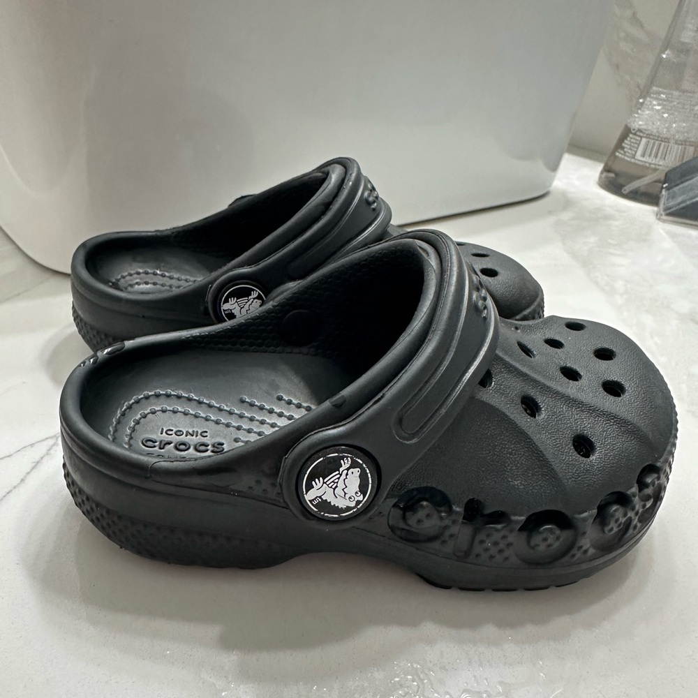 Black Toddler Baya Crocs